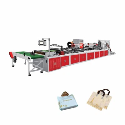 Máquina para fabricar bolsas de mano